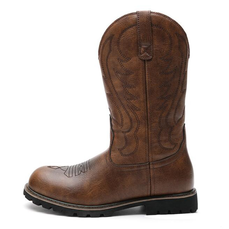 Men'S Fashion Old Money - Bottes de cowboy à enfiler pour
