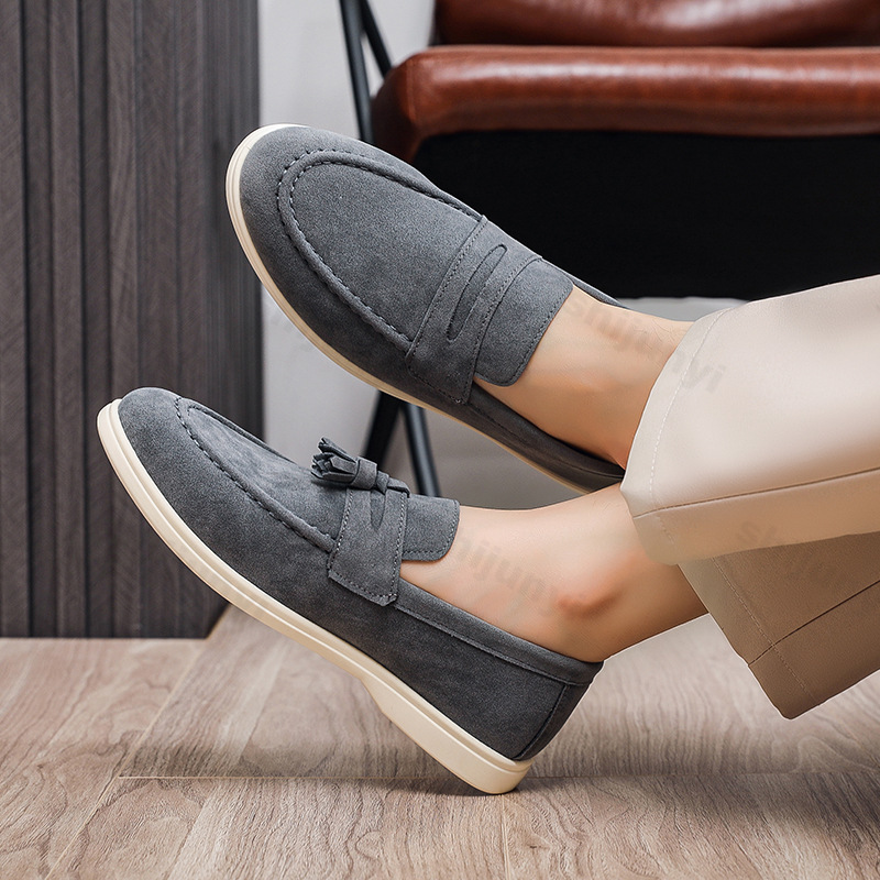 Men'S Fashion Loafers Shoes - Mocassins plats pour hommes en daim