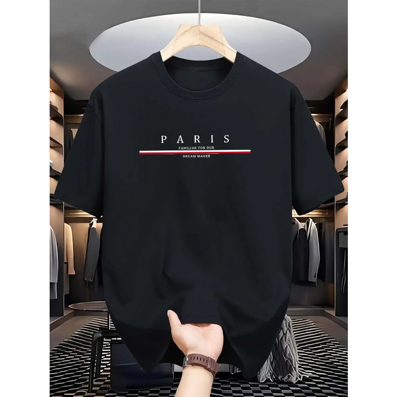 Paris Men'S Fashion - T-shirt décontracté d'été pour homme 100