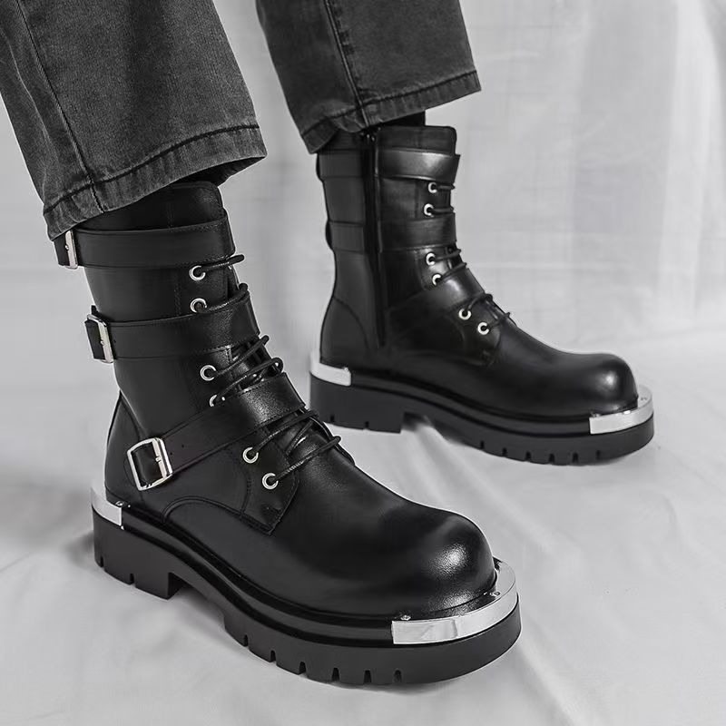 Men Fashion Elegant - Bottines en cuir pour hommes de