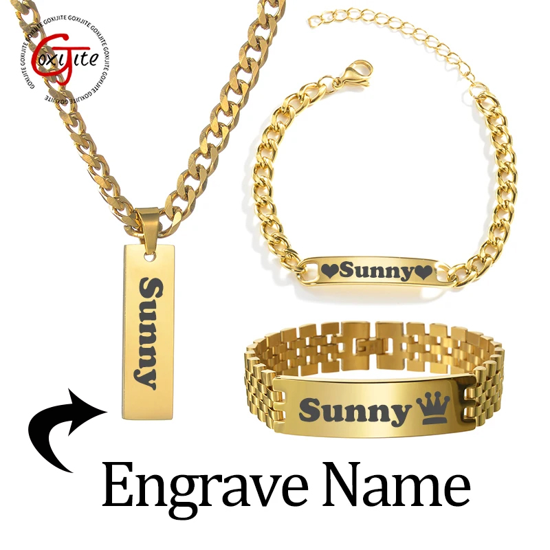 Men Fashion Rave - Goxijite – collier avec nom gravé