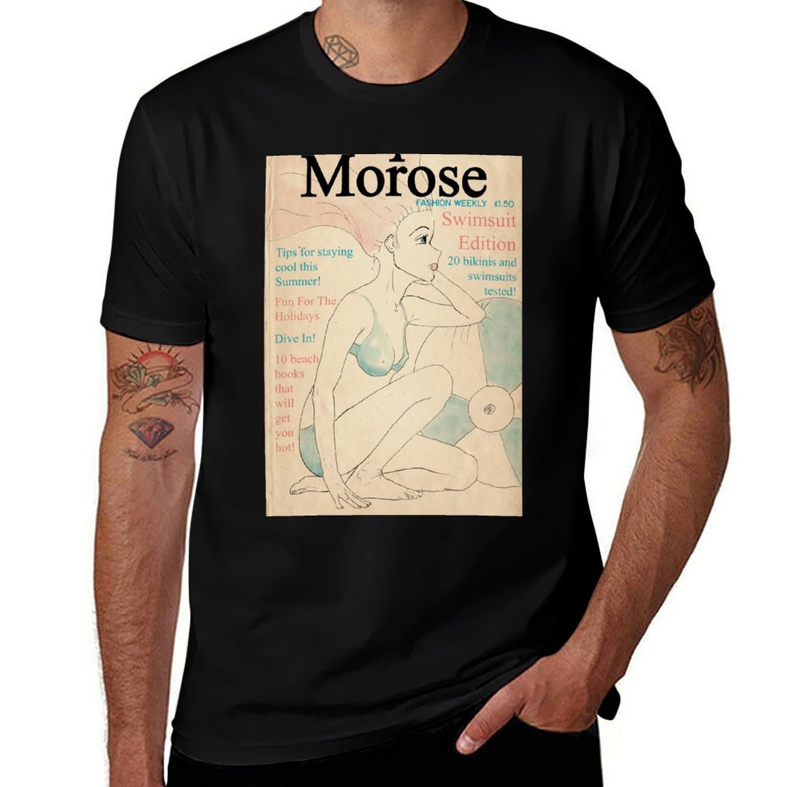 Mens Fashion Magazines - T-shirt avec couverture de magazine de