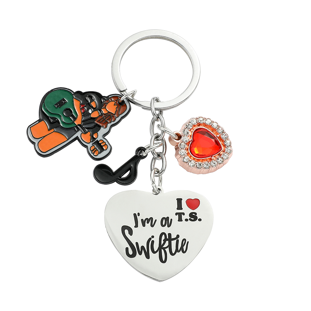 Men Fashion Key - Porte-clés Taylor pour fans, pendentif cœur
