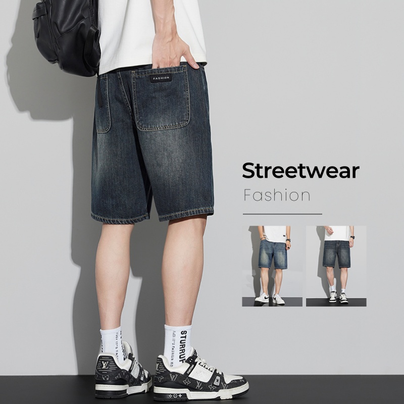 Jeans Pants Fashion Men - Short en Denim Vintage pour hommes,