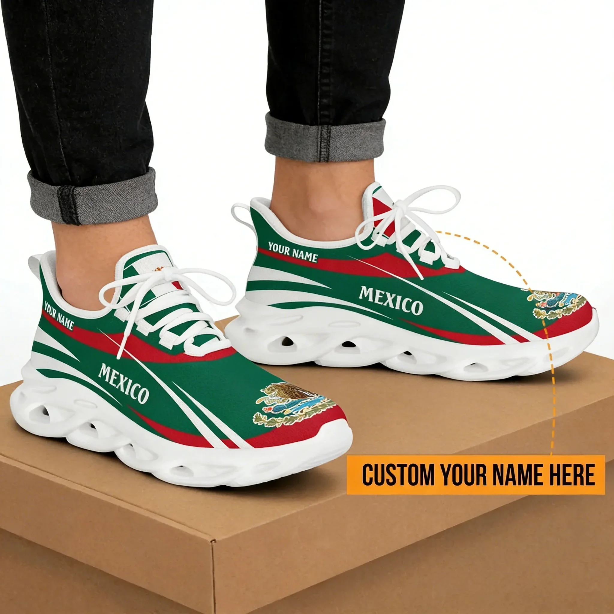 Men'S Fashion Running Shoes - Baskets pour hommes Drapeau du Mexique