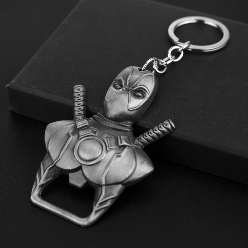 Men Fashion Key - Porte-clés Deadpool tendance, porte-clés personnalisé, ouvre-bouteille,