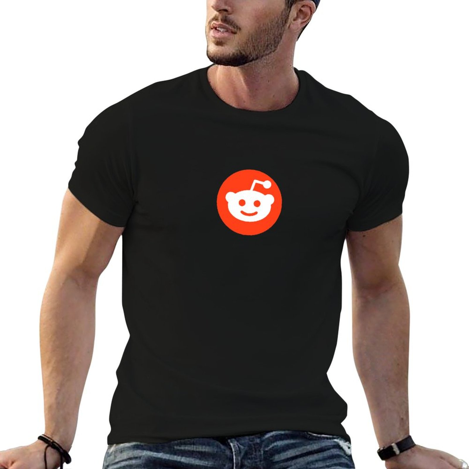 Men'S Fashion Reddit - T-shirt avec logo Reddit, T-shirt à