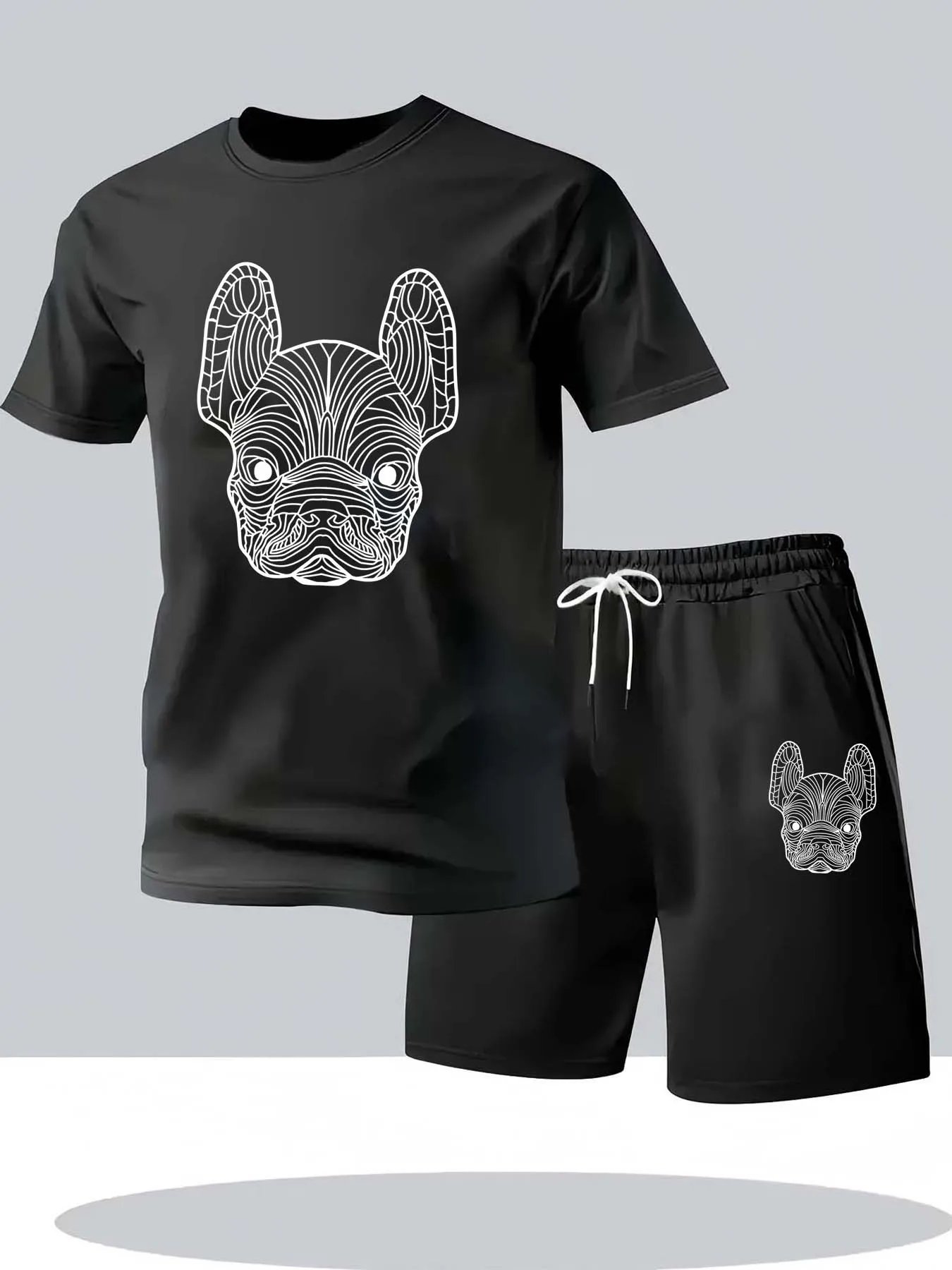 Queer Men'S Fashion - Ensemble t-shirt et short à manches