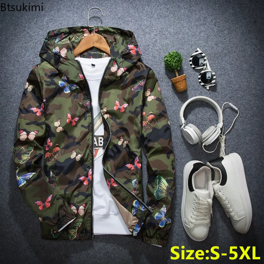 Mens Fashion Young - Veste à capuche de Camouflage pour