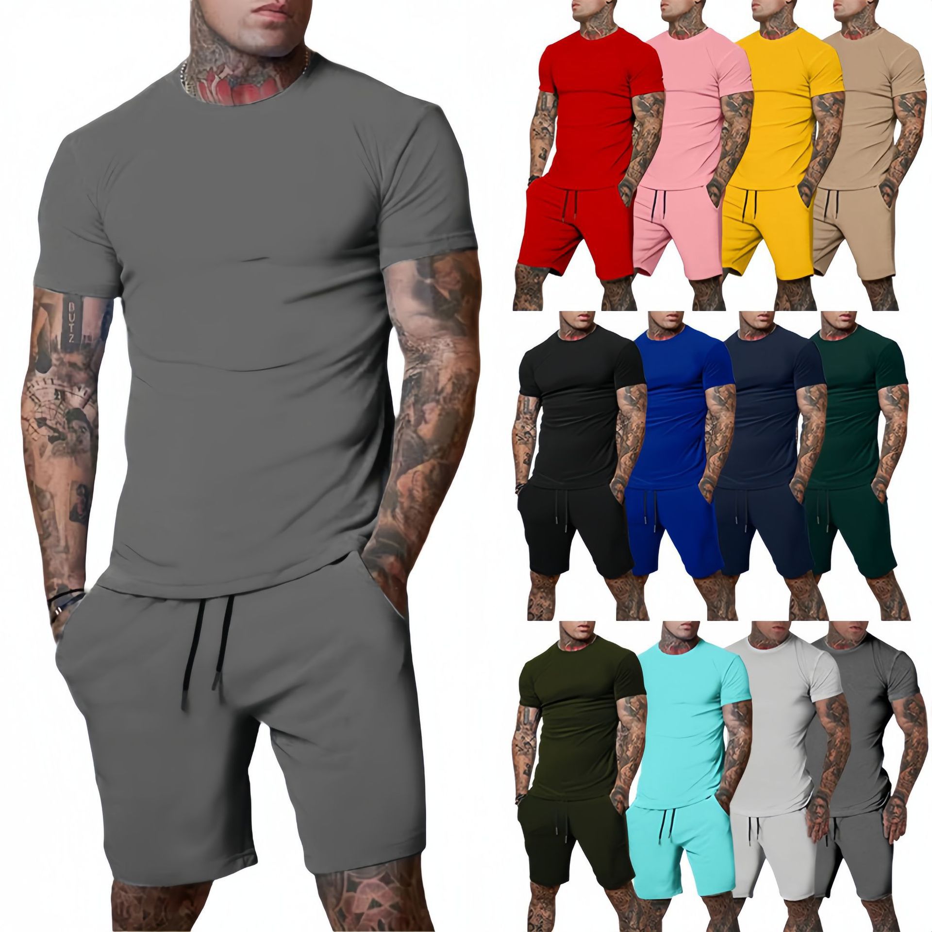 Queer Men'S Fashion - Ensemble de sport d'été décontracté et