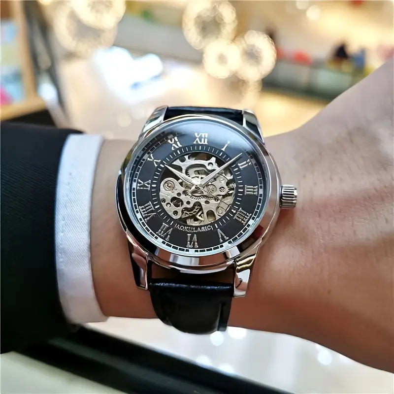 Mens Fashion Young - Montre mécanique automatique élégante pour homme