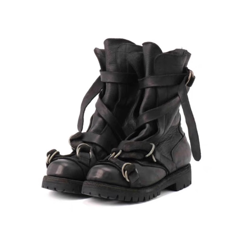 Men'S Fashion Loafers Shoes - Bottes de moto en cuir pour