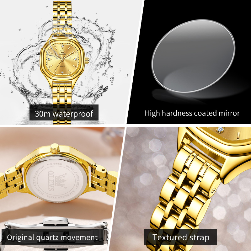 OLEVS 5888 dames montres or Or - Men Fashion Elegant avis et prix