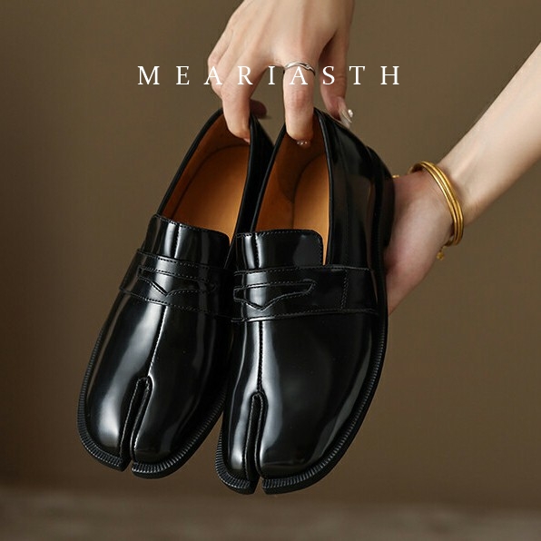 Mocassins Tabi noirs en cuir v - Men'S Fashion Loafers avis et prix