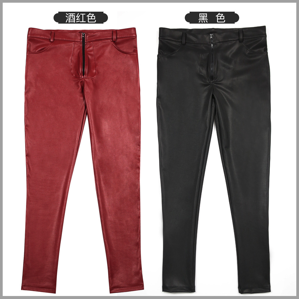 Jean slim en cuir PU pour homm - Jeans Pants Fashion Men avis et prix