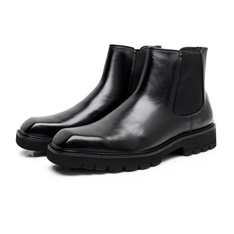 Bottes élégantes en cuir vérit - Men Fashion Elegant avis et prix