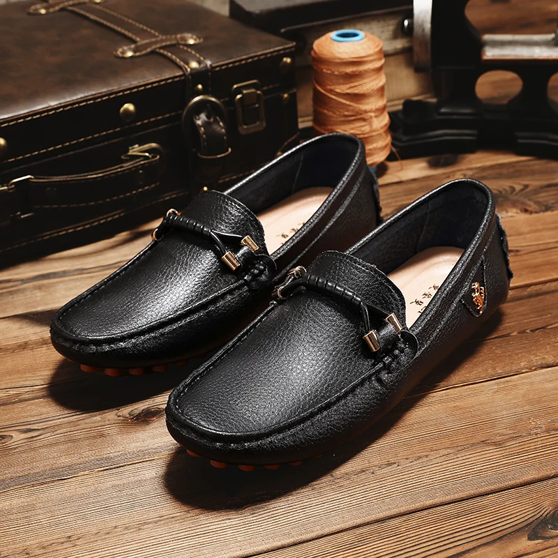 Mocassins en cuir grande taill - Men'S Fashion Loafers Shoes avis et prix