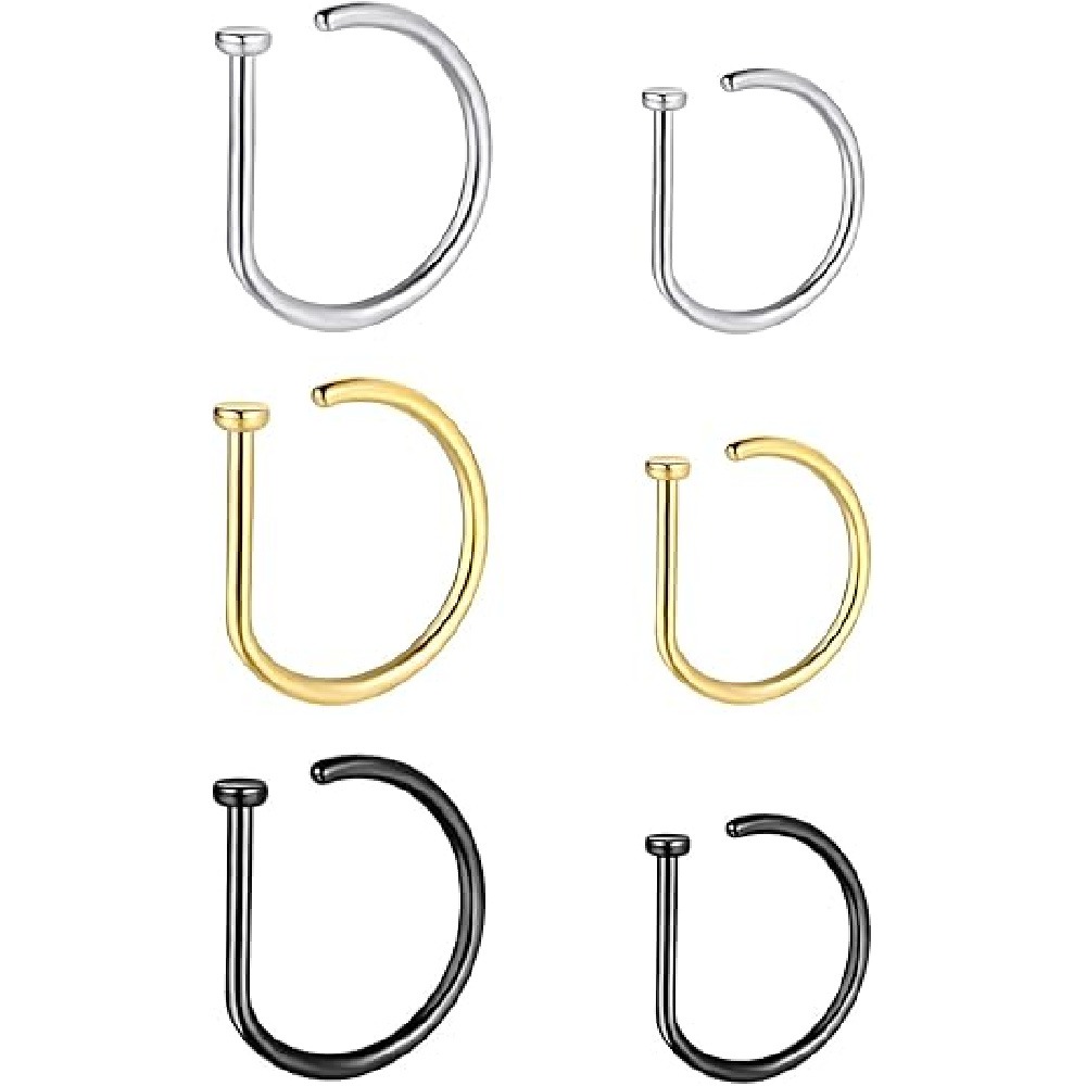 Lot de 4 faux anneaux de nez e - Men Fashion Rave avis et prix