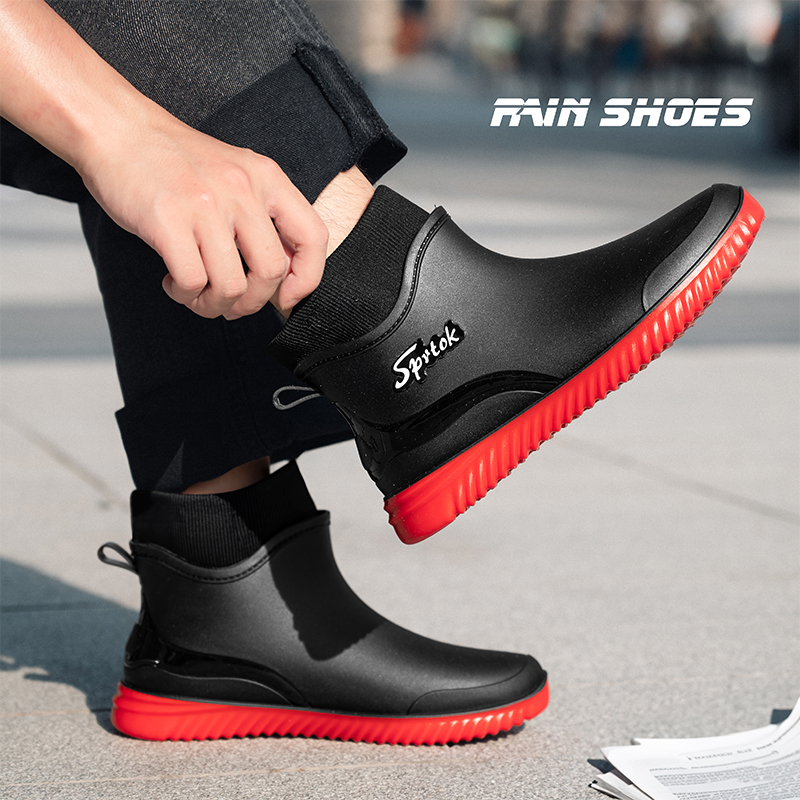 Bottes de pluie courtes imperm - Men'S Fashion Hiking Boots avis et prix