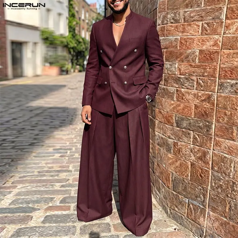 Ensemble homme INCERUN, couleu - Men Fashion Elegant avis et prix