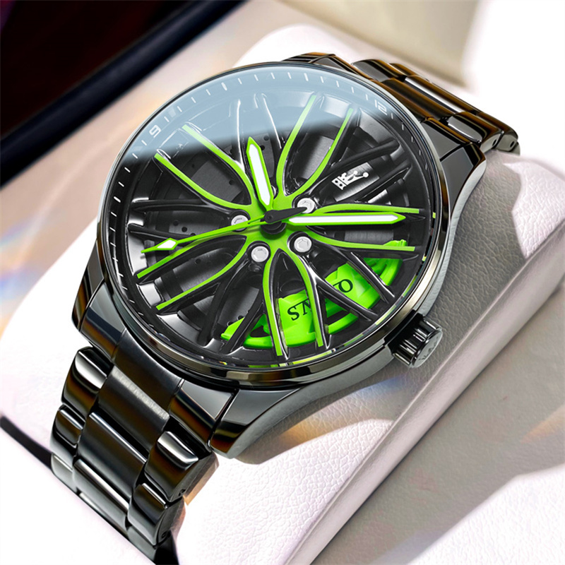 OLEVS mode vert noir acier rou - Men'S Fashion Hub avis et prix
