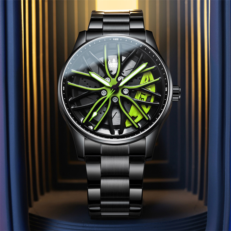 OLEVS mode vert noir acier rou - Men'S Fashion Hub avis et prix