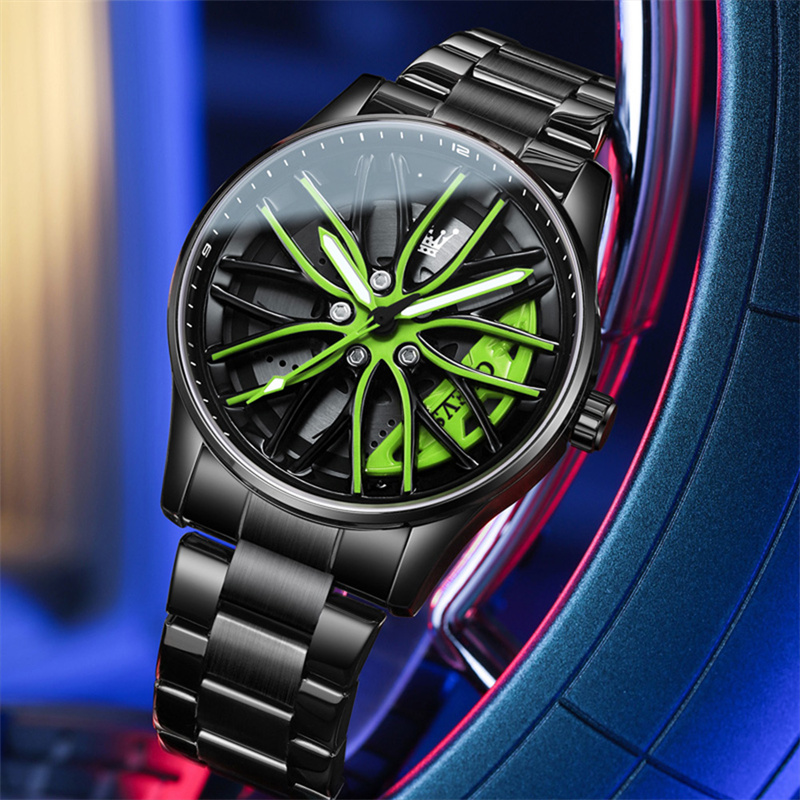 OLEVS mode vert noir acier rou - Men'S Fashion Hub avis et prix