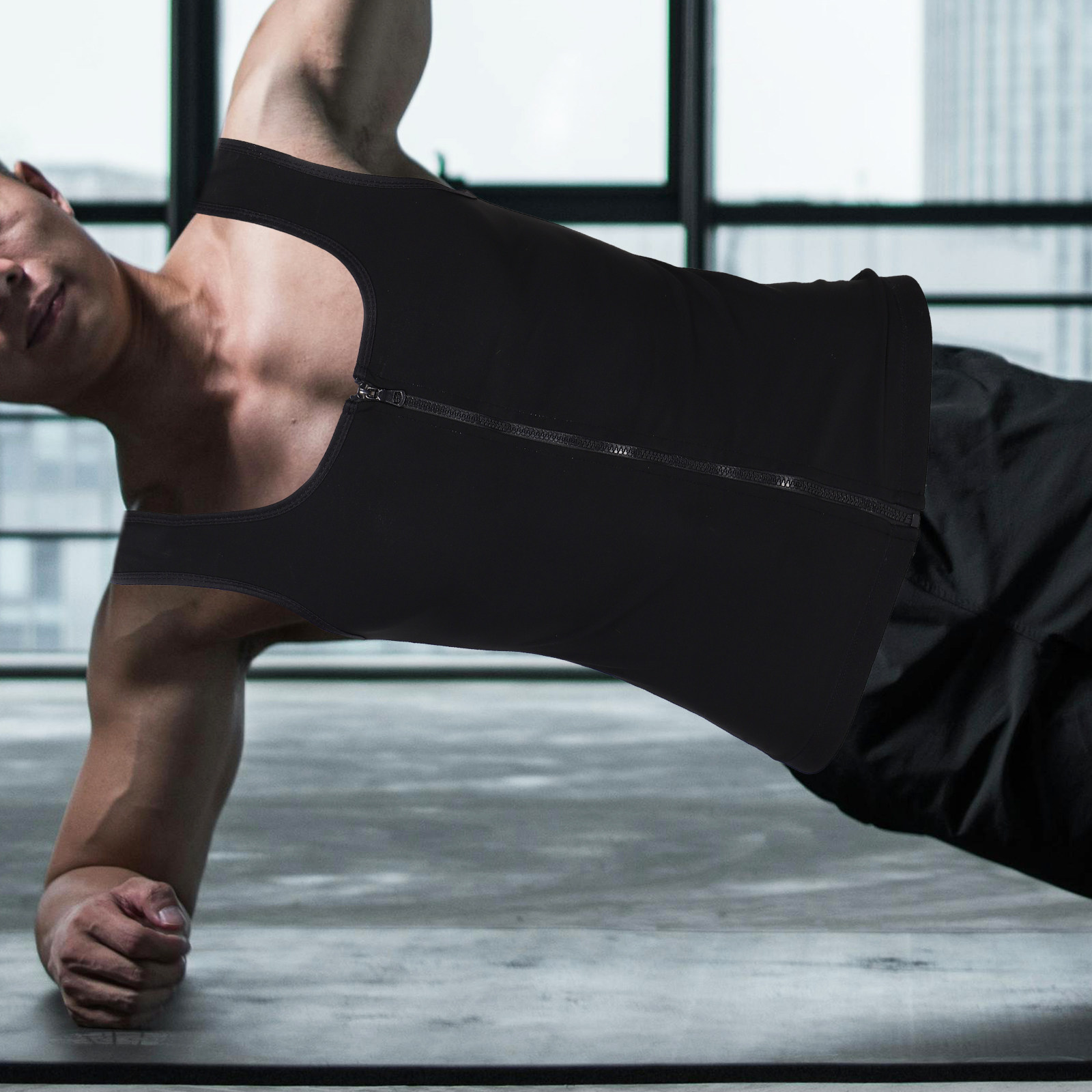 Débardeur de compression zippé - Compression Shirt Workout avis et prix
